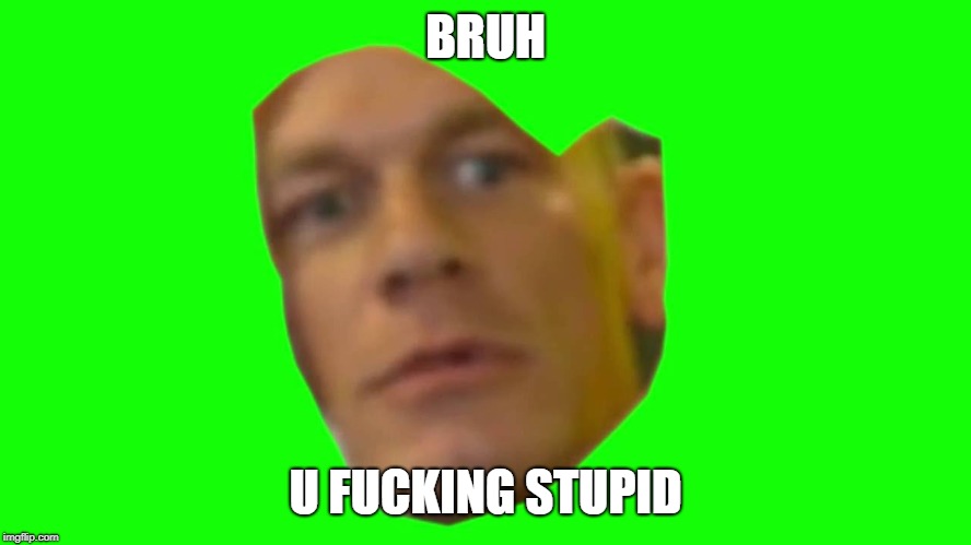 Are you sure about that? (Cena) | BRUH U F**KING STUPID | image tagged in are you sure about that cena | made w/ Imgflip meme maker