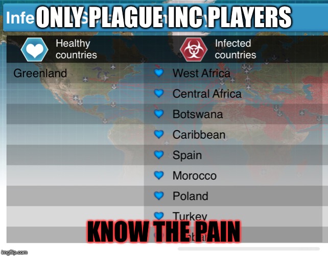 ONLY PLAGUE INC PLAYERS; KNOW THE PAIN | image tagged in plague inc greenland | made w/ Imgflip meme maker
