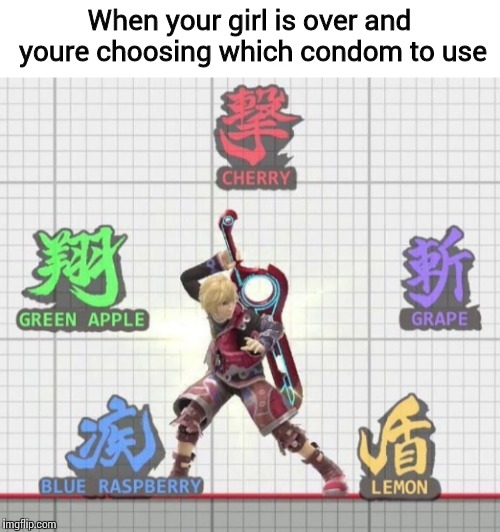 When your girl is over and youre choosing which condom to use | image tagged in shulk | made w/ Imgflip meme maker