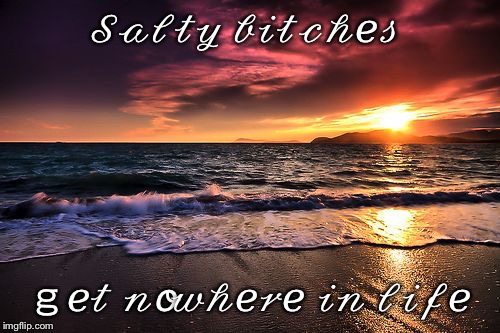 /Users/radellin/Desktop/Awe inspiring seaside sunset.png | 𝒮𝒶𝓁𝓉𝓎 𝒷𝒾𝓉𝒸𝒽ℯ𝓈; ℊℯ𝓉 𝓃ℴ𝓌𝒽ℯ𝓇ℯ 𝒾𝓃 𝓁𝒾𝒻ℯ | image tagged in /users/radellin/desktop/awe inspiring seaside sunsetpng | made w/ Imgflip meme maker