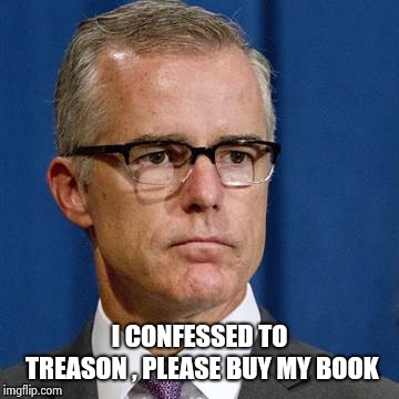 McCabe | I CONFESSED TO TREASON , PLEASE BUY MY BOOK | image tagged in mccabe | made w/ Imgflip meme maker