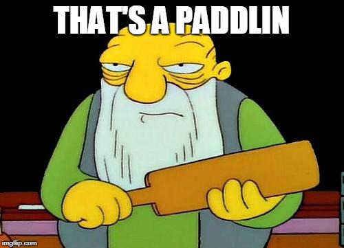 That's a paddlin' Meme | THAT'S A PADDLIN | image tagged in memes,that's a paddlin' | made w/ Imgflip meme maker