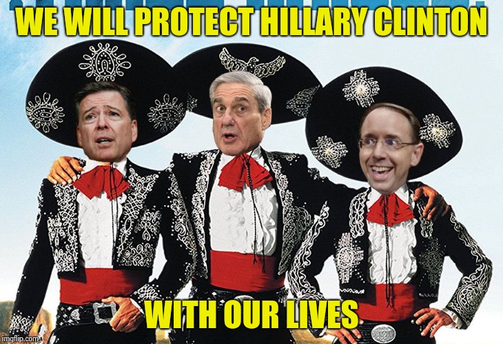 3 Scamigos | WE WILL PROTECT HILLARY CLINTON WITH OUR LIVES | image tagged in 3 scamigos | made w/ Imgflip meme maker