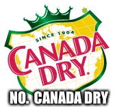 NO.  CANADA DRY | made w/ Imgflip meme maker