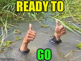 FLOODING THUMBS UP | READY TO GO | image tagged in flooding thumbs up | made w/ Imgflip meme maker
