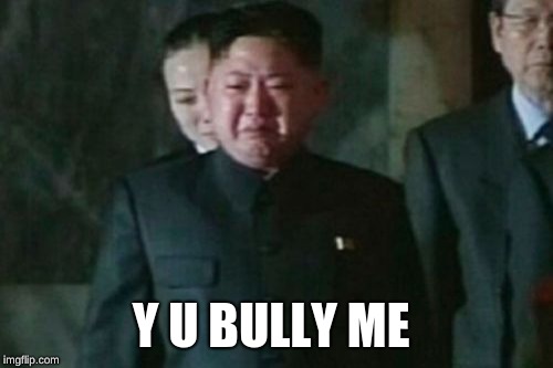 Kim Jong Un Sad Meme | Y U BULLY ME | image tagged in memes,kim jong un sad | made w/ Imgflip meme maker