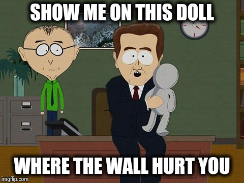 Roger Waters confused by "The Wall" protests | SHOW ME ON THIS DOLL; WHERE THE WALL HURT YOU | image tagged in show me on this doll,childish,paid,protesters,24,7/11 | made w/ Imgflip meme maker