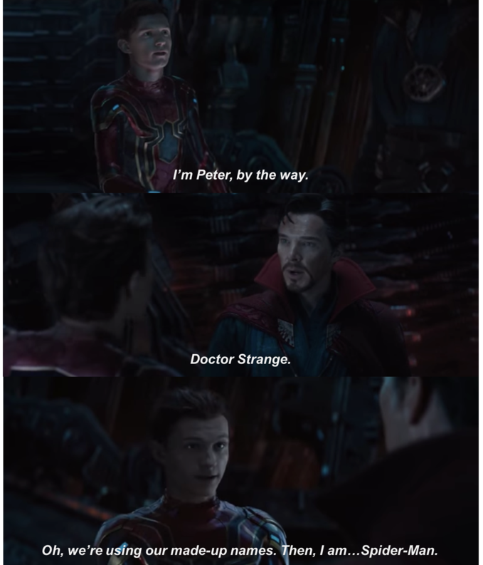 High Quality Infinity War Spider-Man Doctor Strange with text Blank Meme Template