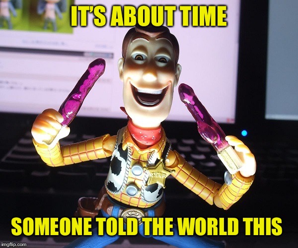 HENTAI WOODY | IT’S ABOUT TIME SOMEONE TOLD THE WORLD THIS | image tagged in hentai woody | made w/ Imgflip meme maker