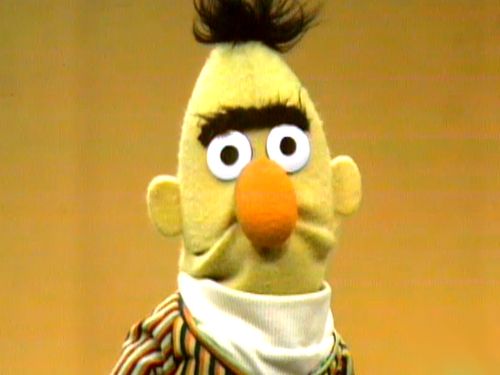 High Quality Sesame Street - Sad Bert Blank Meme Template