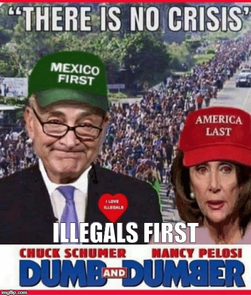 Nancy | ILLEGALS FIRST | image tagged in illegals | made w/ Imgflip meme maker