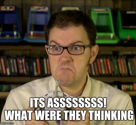 Angry Video Game Nerd | ITS ASSSSSSSS! WHAT WERE THEY THINKING | image tagged in angry video game nerd | made w/ Imgflip meme maker