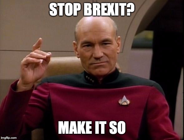 Picard Make it so | STOP BREXIT? MAKE IT SO | image tagged in picard make it so | made w/ Imgflip meme maker