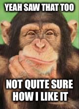 ummm | YEAH SAW THAT TOO NOT QUITE SURE HOW I LIKE IT | image tagged in ummm | made w/ Imgflip meme maker