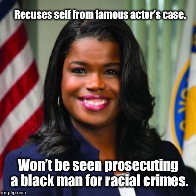 She “knows” a witness?  Most prosecutors know witnesses.  So what? | Recuses self from famous actor’s case. Won’t be seen prosecuting a black man for racial crimes. | image tagged in jussie smollett,chicago prosecutor,recuses self,fake racial crime | made w/ Imgflip meme maker