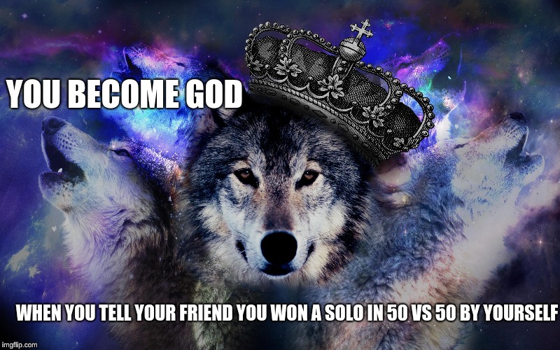 reeeeeeeeeee | YOU BECOME GOD; WHEN YOU TELL YOUR FRIEND YOU WON A SOLO IN 50 VS 50 BY YOURSELF | image tagged in funny memes | made w/ Imgflip meme maker