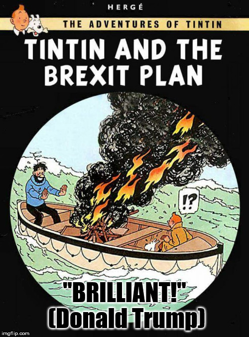 Sure it will work! | "BRILLIANT!" (Donald Trump) | image tagged in trump,brexit,comic book | made w/ Imgflip meme maker