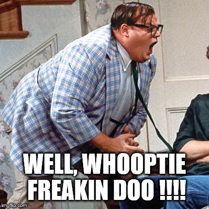Chris Farley For the love of god | WELL, WHOOPTIE FREAKIN DOO !!!! | image tagged in chris farley for the love of god | made w/ Imgflip meme maker