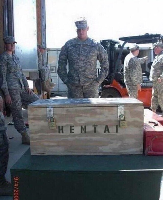 High Quality Army supervising Hentai Blank Meme Template