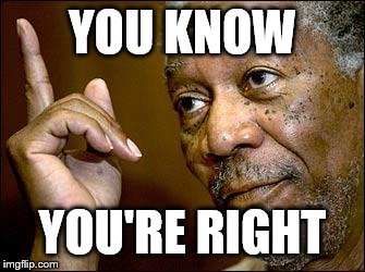 This Morgan Freeman | YOU KNOW YOU'RE RIGHT | image tagged in this morgan freeman | made w/ Imgflip meme maker