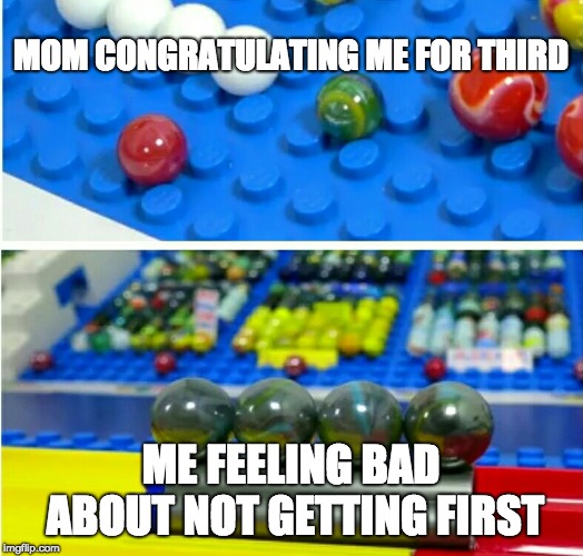 Team Momo Ignoring | MOM CONGRATULATING ME FOR THIRD; ME FEELING BAD ABOUT NOT GETTING FIRST | image tagged in team momo ignoring | made w/ Imgflip meme maker