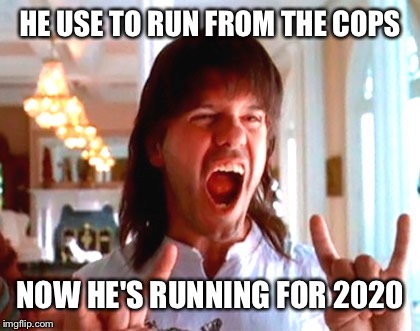 Vote for Ronnie dobbs and vp clay, let's have us a champagne jam | HE USE TO RUN FROM THE COPS; NOW HE'S RUNNING FOR 2020 | image tagged in ronnie dobbs,election 2020 | made w/ Imgflip meme maker