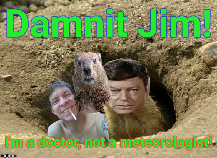 Damnit Jim | Damnit Jim! I'm a doctor, not a meteorologist! | image tagged in groundhog day,dr mccoy,star trek,justjeff,funny memes | made w/ Imgflip meme maker