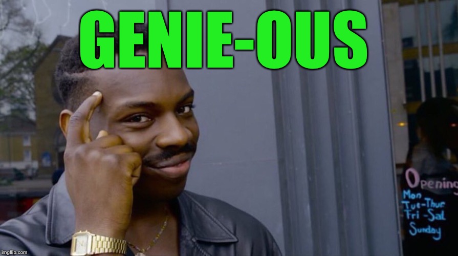 terribly genious advice | GENIE-OUS | image tagged in terribly genious advice | made w/ Imgflip meme maker