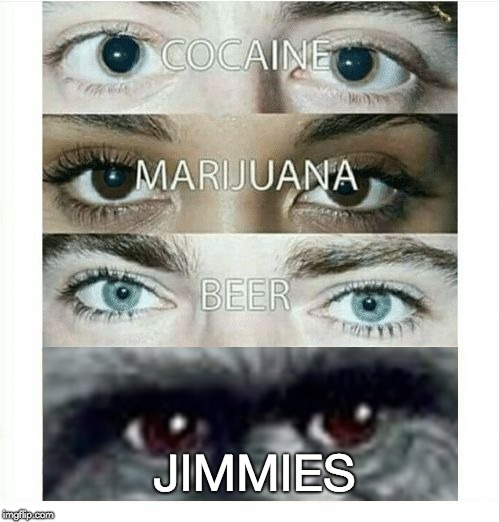 cocaine, beer, marijuana | JIMMIES | image tagged in cocaine beer marijuana,rustle my jimmies,memes,funny | made w/ Imgflip meme maker
