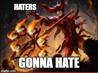 HATERS; GONNA HATE | image tagged in skew | made w/ Imgflip meme maker