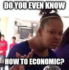 Duh | DO YOU EVEN KNOW HOW TO ECONOMIC? | image tagged in duh | made w/ Imgflip meme maker