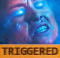 Captain Triggered | image tagged in captain marvel,marvel,triggered,brie larson | made w/ Imgflip meme maker