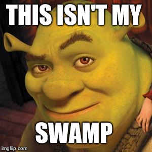 Shrek Sexy Face | THIS ISN'T MY; SWAMP | image tagged in shrek sexy face | made w/ Imgflip meme maker