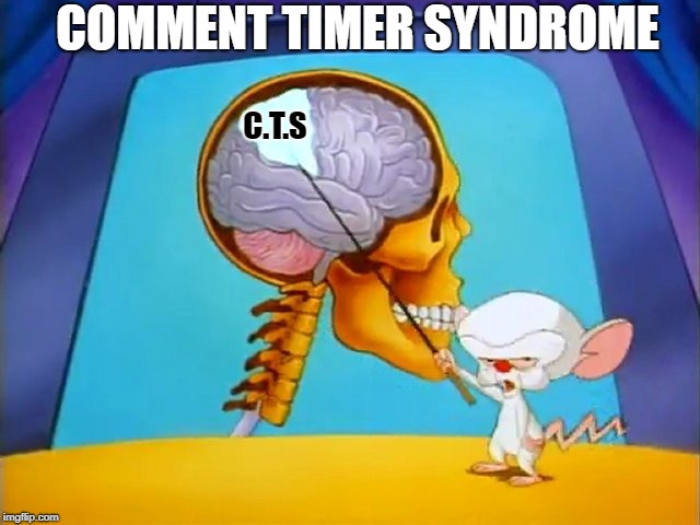 the brain | COMMENT TIMER SYNDROME C.T.S | image tagged in the brain | made w/ Imgflip meme maker