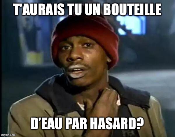 Y'all Got Any More Of That | T’AURAIS TU UN BOUTEILLE; D’EAU PAR HASARD? | image tagged in memes,y'all got any more of that | made w/ Imgflip meme maker