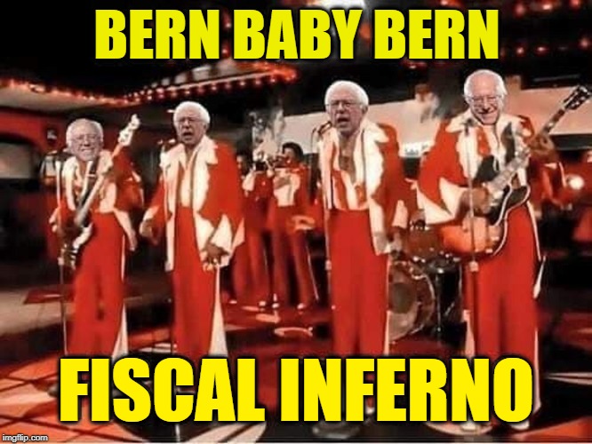 From his latest album: "Feel the Bern" |  BERN BABY BERN; FISCAL INFERNO | image tagged in vince vance,bernie sanders,feel the bern,political memes,the 70s,discord | made w/ Imgflip meme maker