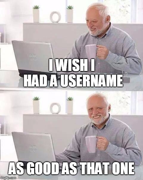 I WISH I HAD A USERNAME AS GOOD AS THAT ONE | made w/ Imgflip meme maker