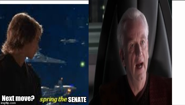 Next move? SENATE | image tagged in star wars | made w/ Imgflip meme maker