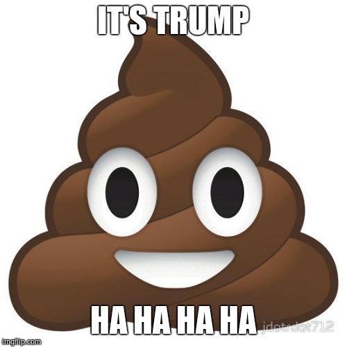 poop | IT'S TRUMP HA HA HA HA | image tagged in poop | made w/ Imgflip meme maker