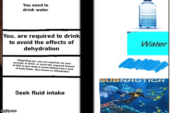 Seek fluid intake | image tagged in subnautica,water,meme,memememe,mememememeememememe,oddly specific | made w/ Imgflip meme maker