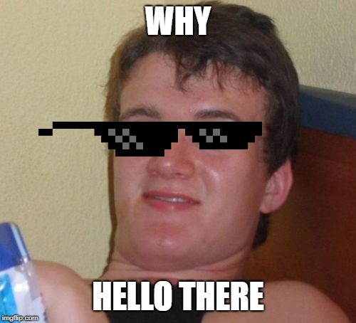 10 Guy | WHY; HELLO THERE | image tagged in memes,10 guy | made w/ Imgflip meme maker