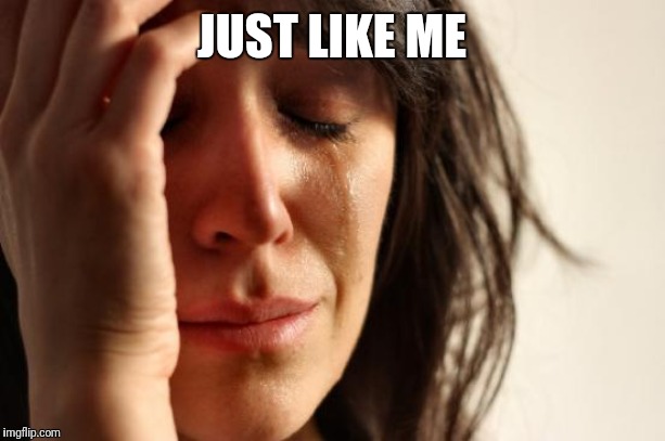 First World Problems Meme | JUST LIKE ME | image tagged in memes,first world problems | made w/ Imgflip meme maker