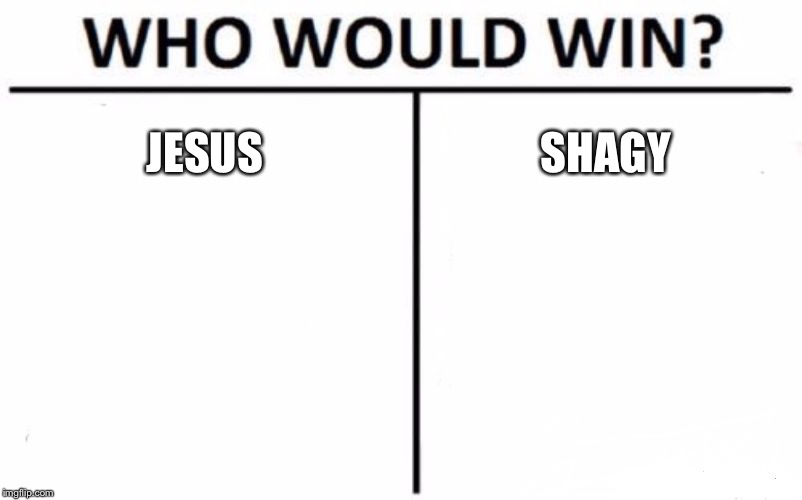 Who Would Win? | JESUS; SHAGY | image tagged in memes,who would win | made w/ Imgflip meme maker