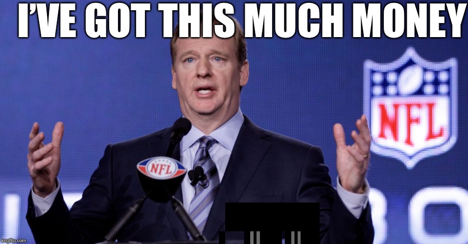 Le Goof of de NFL | I’VE GOT THIS MUCH MONEY | image tagged in le goof of de nfl | made w/ Imgflip meme maker