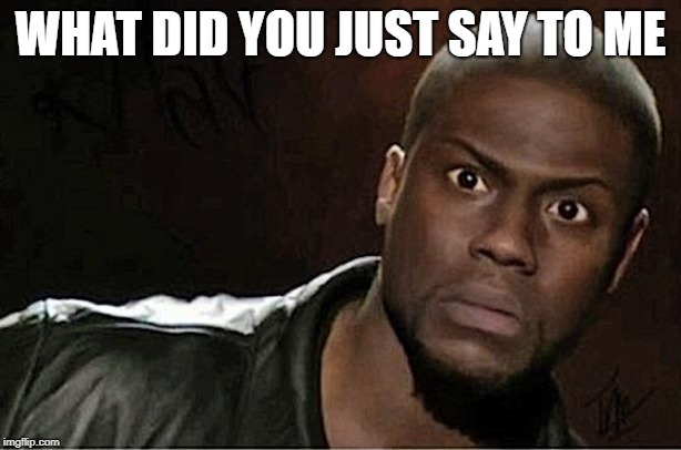 Kevin Hart Meme | WHAT DID YOU JUST SAY TO ME | image tagged in memes,kevin hart | made w/ Imgflip meme maker