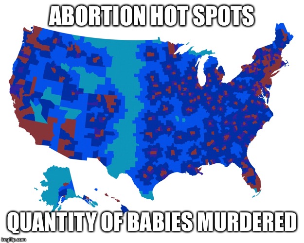 These are the areas where abortions happen the most. Do they coordinate with murder rates?  | ABORTION HOT SPOTS; QUANTITY OF BABIES MURDERED | image tagged in abortion,murder,map,united states,babies | made w/ Imgflip meme maker