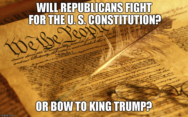 Americans Gave Their Lives in the Fight for Freedom from Tyranny | WILL REPUBLICANS FIGHT FOR THE U. S. CONSTITUTION? OR BOW TO KING TRUMP? | image tagged in u s constitution,impeach trump,fake border emergency,border wall,national emergency | made w/ Imgflip meme maker