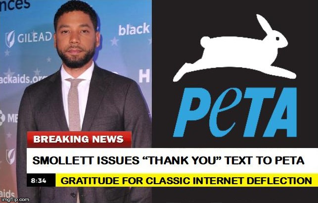 need source | image tagged in jussie smollett,peta | made w/ Imgflip meme maker