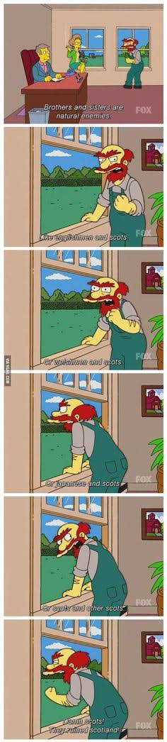 High Quality Groundskeeper willie natural enemies Blank Meme Template