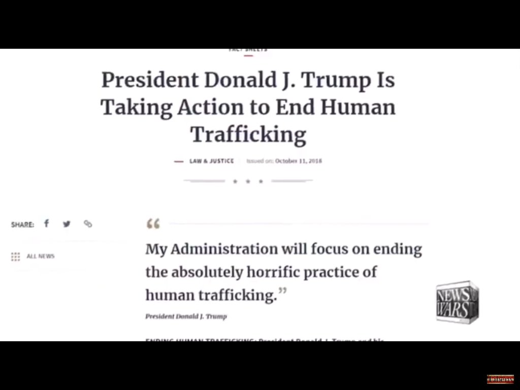 High Quality President Trump to end human trafficking Blank Meme Template